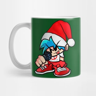 Xmas BoyFriend Santa's helper FNF Mug